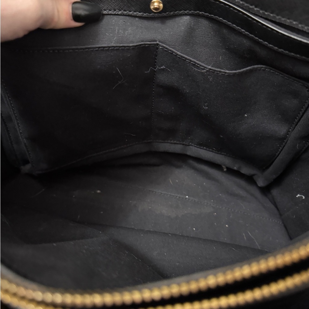 Tory Burch Black Robinson Tote Bag with Gold Accents - Picture 14 of 16